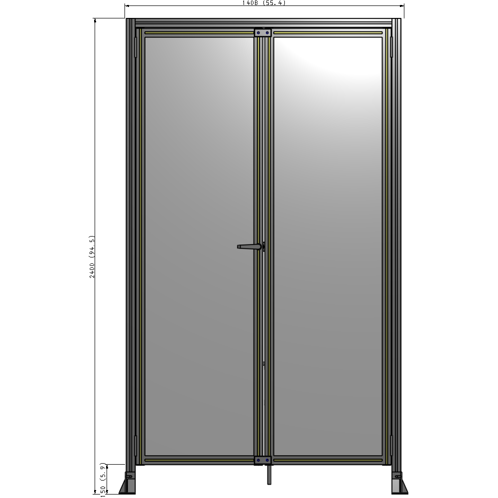 J3-2400-1400-0150-TYPTA GUARDING PANEL 2400MM TALL X 1400MM WIDE 1/4'' POLYCARBONATE