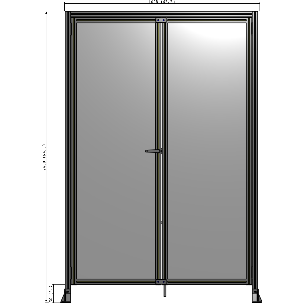 J3-2400-1600-0150-TYPTK GUARDING PANEL 2400MM TALL X 1600MM WIDE 1/4'' POLYCARBONATE