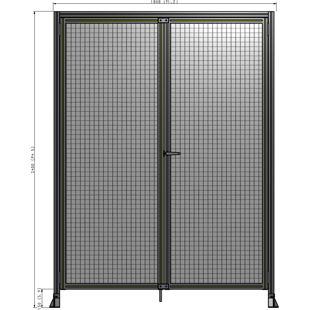 J3-2400-1800-0150-UYMTK GUARDING PANEL 2400MM TALL X 1800MM WIDE 1" MESH