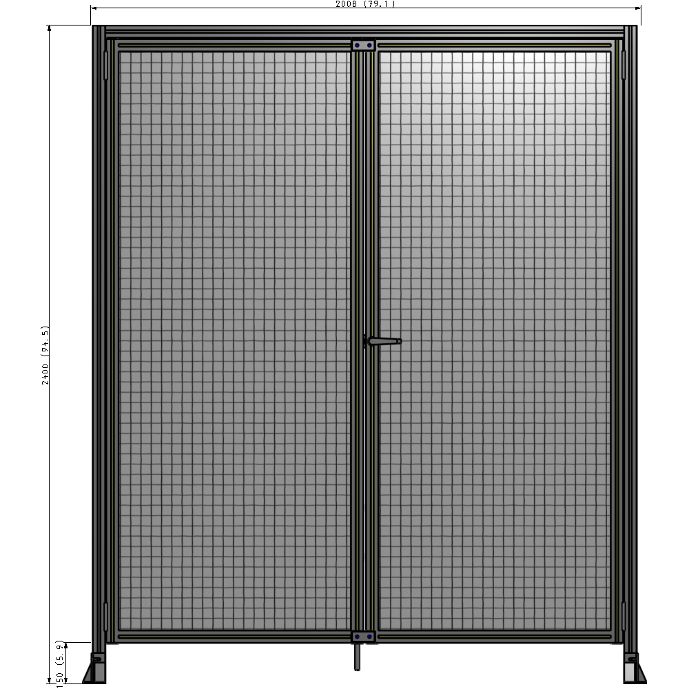 J3-2400-2000-0150-UYMTA GUARDING PANEL 2400MM TALL X 2000MM WIDE 1" MESH