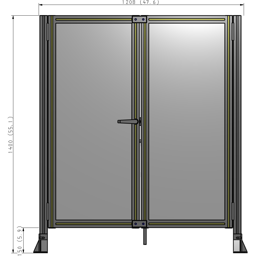 J4-1400-1200-0150-TYPTA GUARDING PANEL 1400MM TALL X 1200MM WIDE 1/4'' POLYCARBONATE