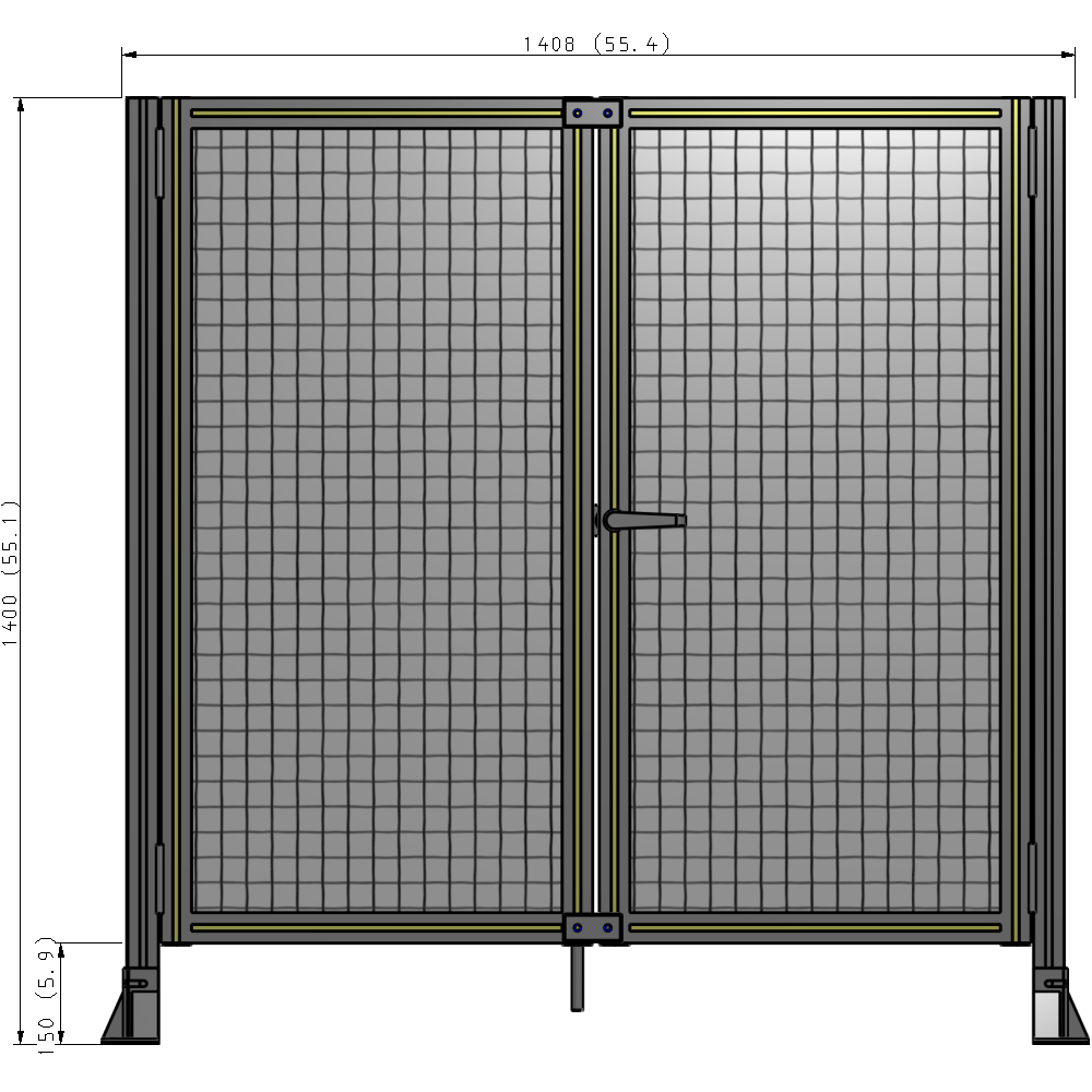J4-1400-1400-0150-UYMTK GUARDING PANEL 1400MM TALL X 1400MM WIDE 1" MESH