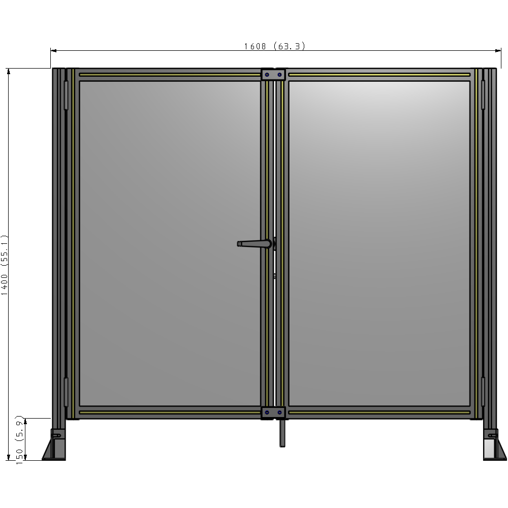 J4-1400-1600-0150-TYPTA GUARDING PANEL 1400MM TALL X 1600MM WIDE 1/4'' POLYCARBONATE