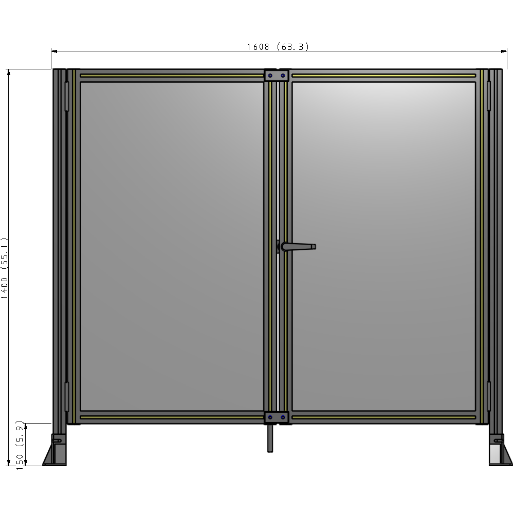 J4-1400-1600-0150-UYPTA GUARDING PANEL 1400MM TALL X 1600MM WIDE 1/4'' POLYCARBONATE