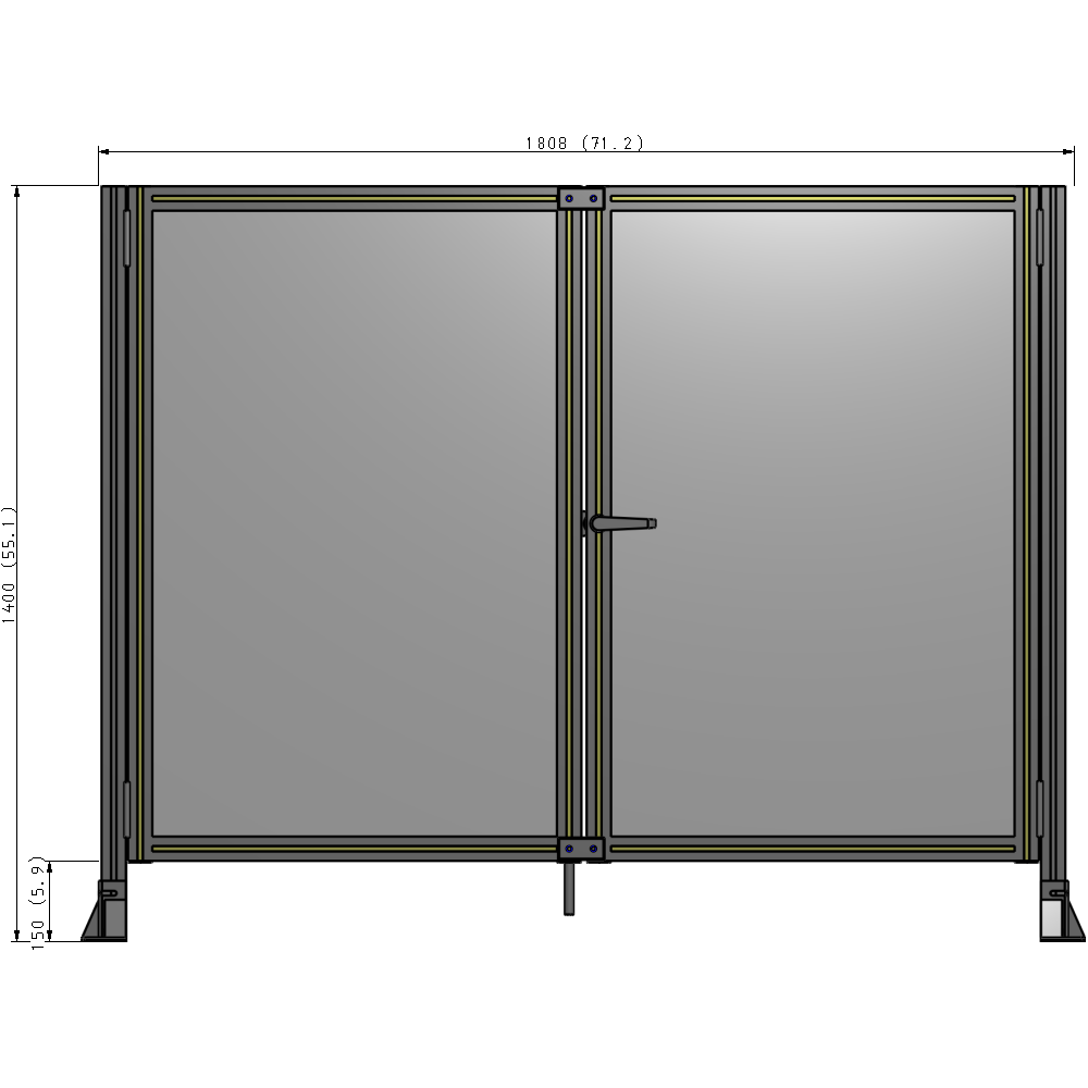 J4-1400-1800-0150-UYPTA GUARDING PANEL 1400MM TALL X 1800MM WIDE 1/4'' POLYCARBONATE