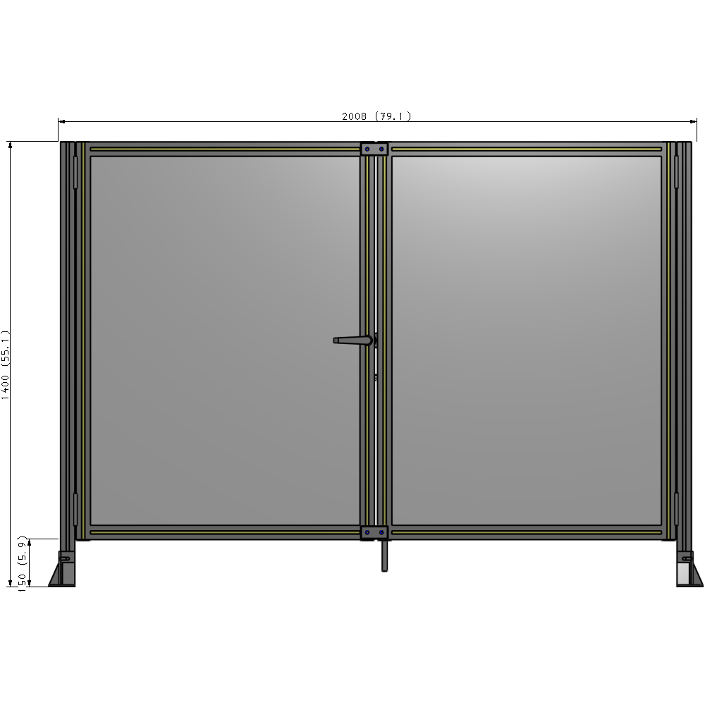 J4-1400-2000-0150-TYPTA GUARDING PANEL 1400MM TALL X 2000MM WIDE 1/4'' POLYCARBONATE