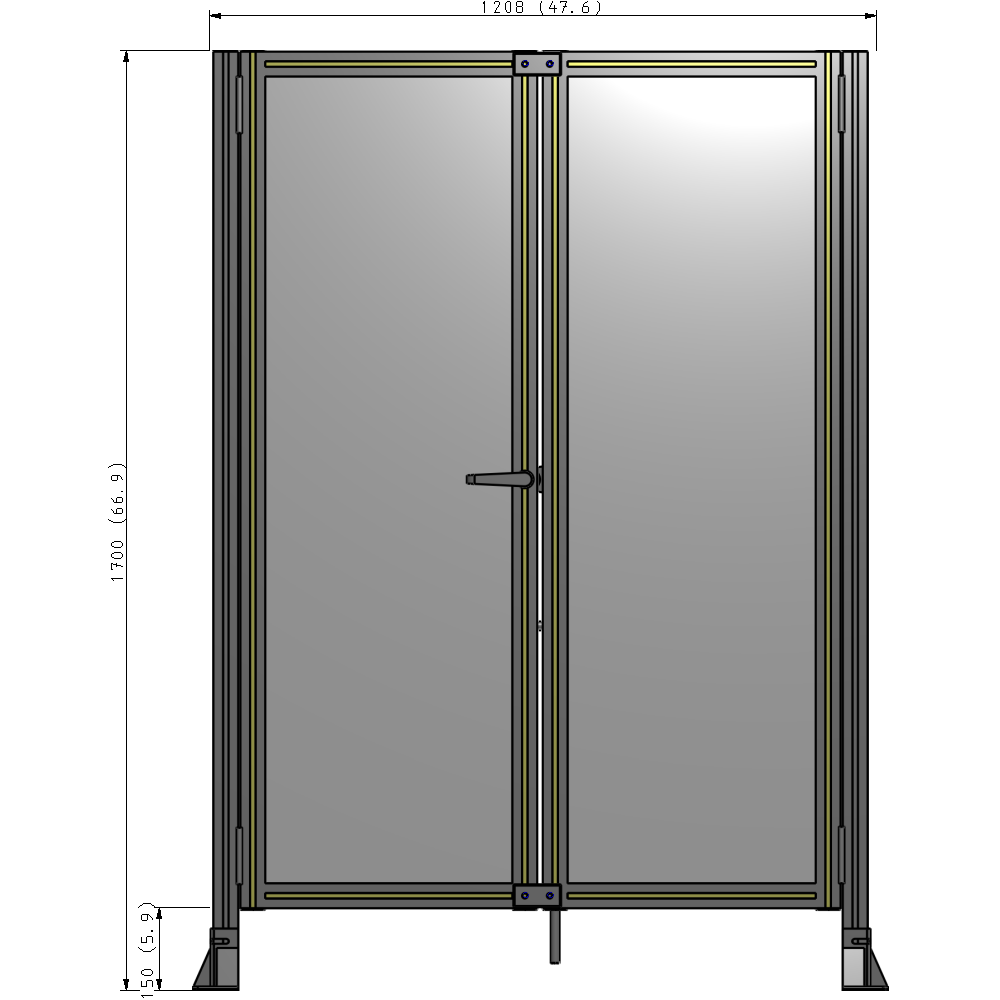 J4-1700-1200-0150-TYPTK GUARDING PANEL 1700MM TALL X 1200MM WIDE 1/4'' POLYCARBONATE