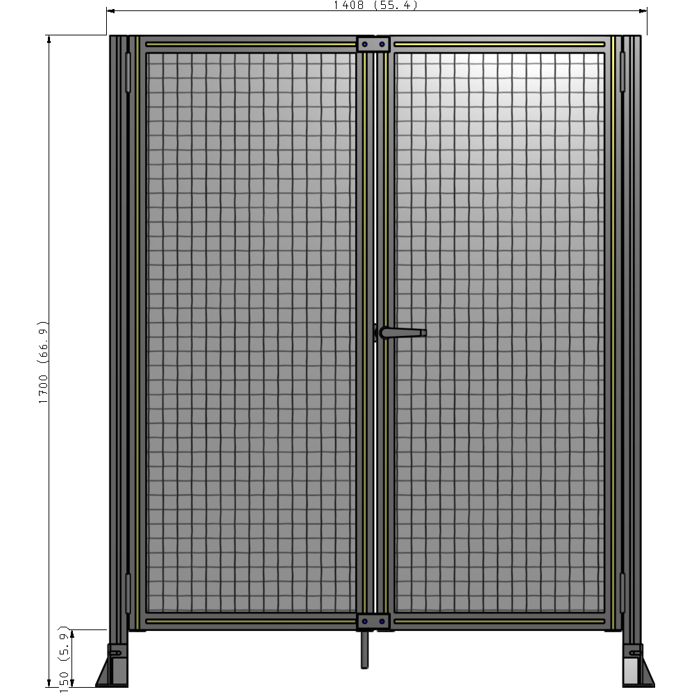 J4-1700-1400-0150-UYMTK GUARDING PANEL 1700MM TALL X 1400MM WIDE 1" MESH