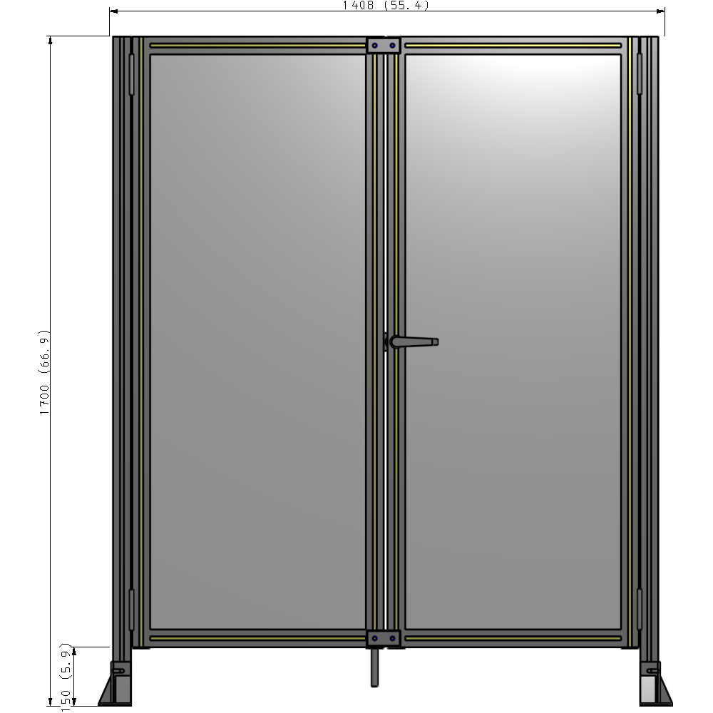 J4-1700-1400-0150-UYPTA GUARDING PANEL 1700MM TALL X 1400MM WIDE 1/4'' POLYCARBONATE