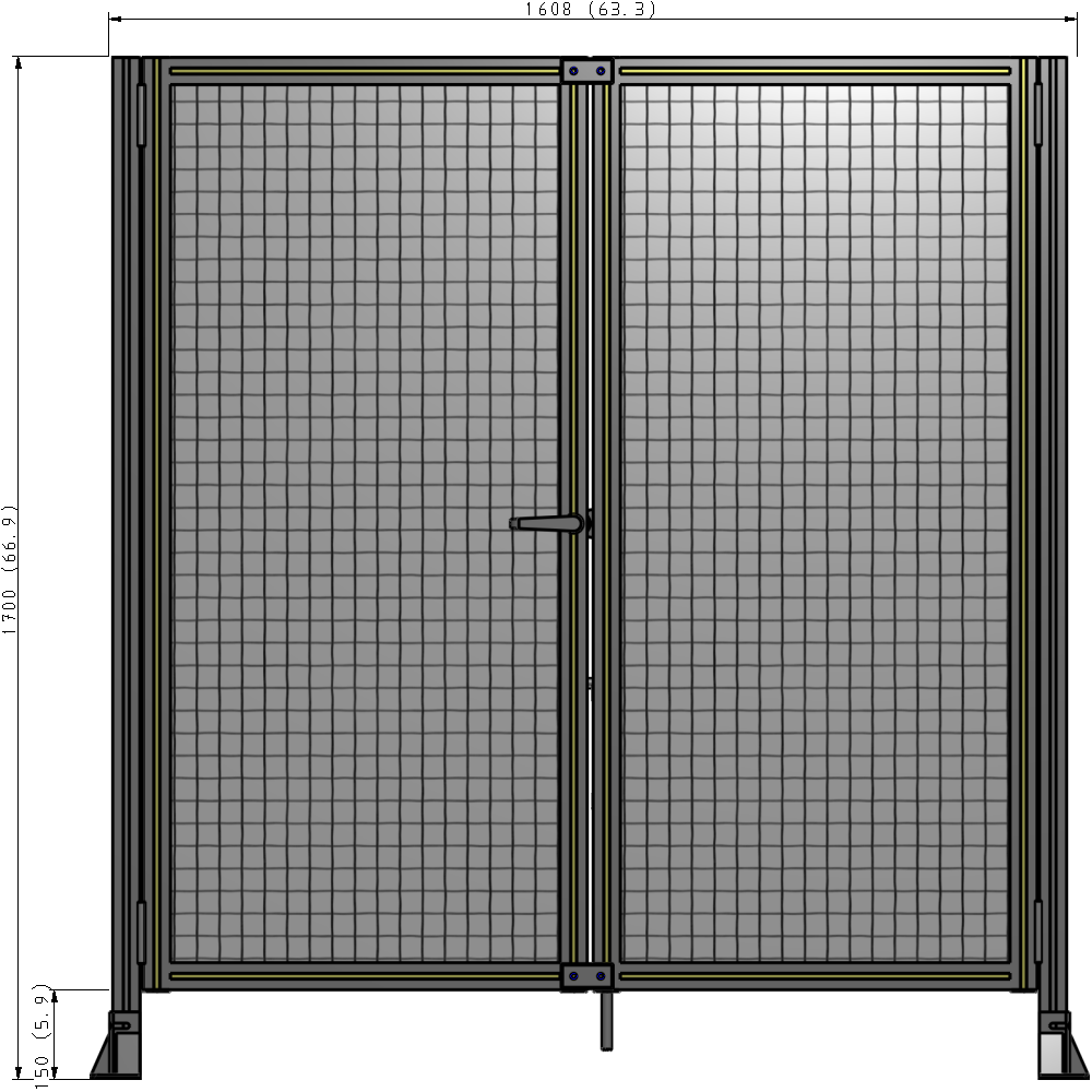 J4-1700-1600-0150-TYMTA GUARDING PANEL 1700MM TALL X 1600MM WIDE 1" MESH