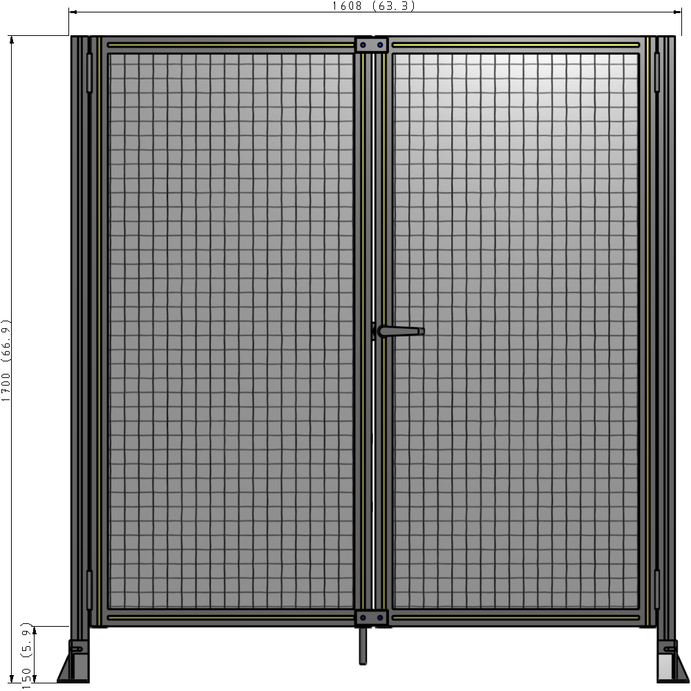 J4-1700-1600-0150-UYMTA GUARDING PANEL 1700MM TALL X 1600MM WIDE 1" MESH