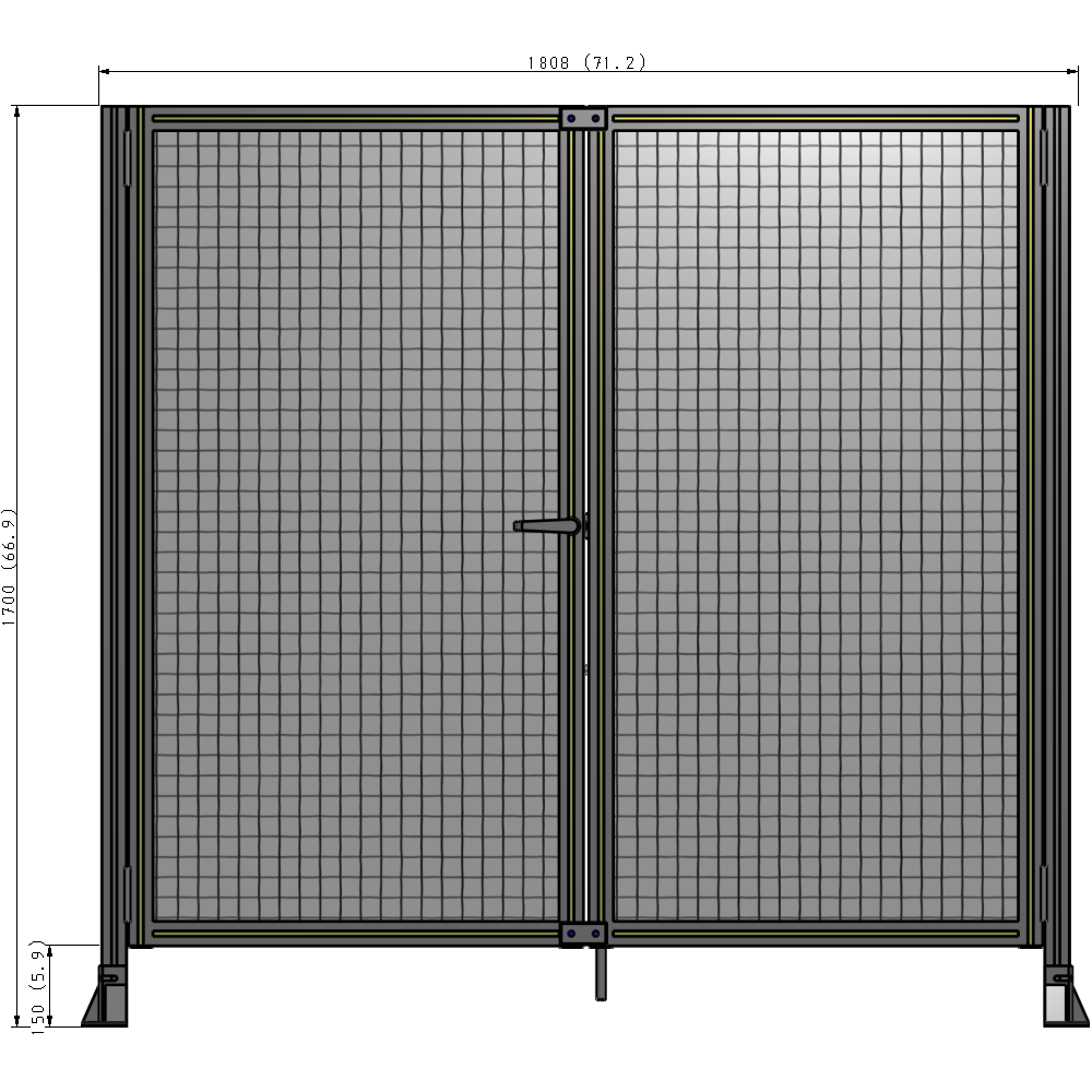 J4-1700-1800-0150-TYMTK GUARDING PANEL 1700MM TALL X 1800MM WIDE 1" MESH