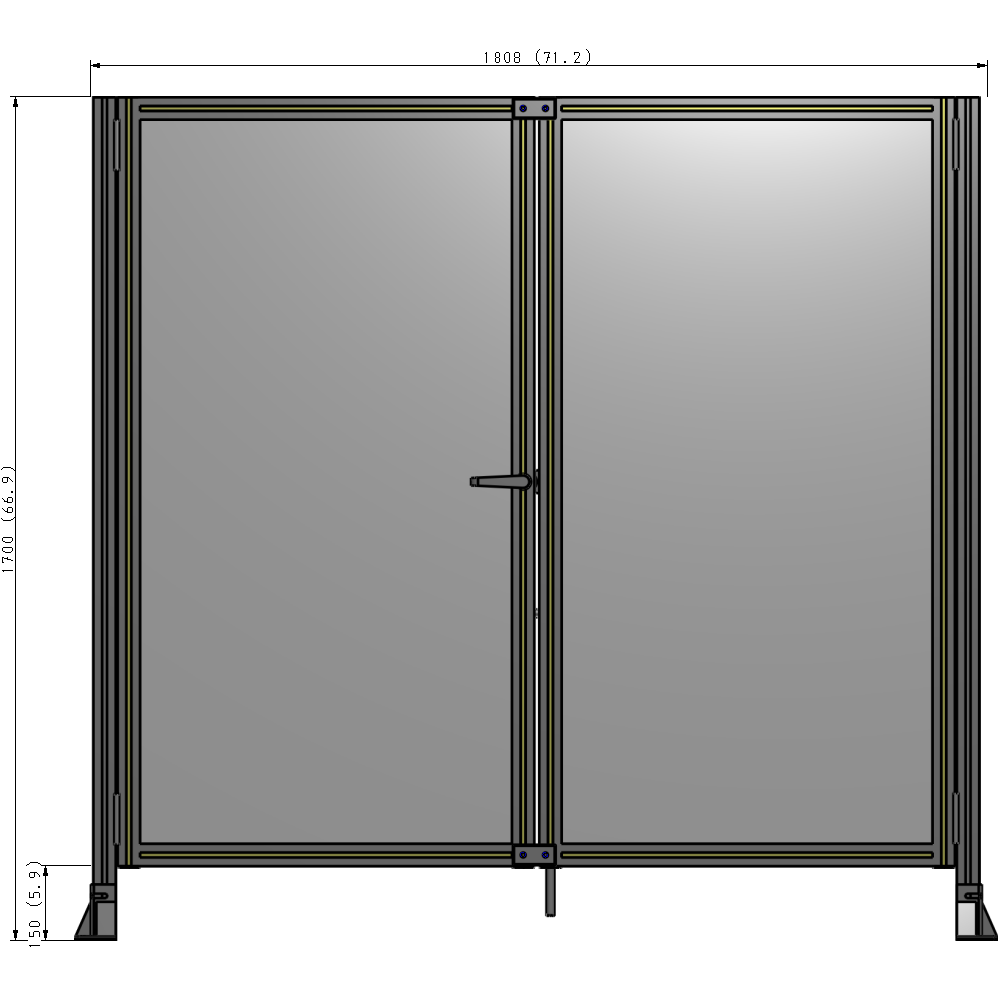 J4-1700-1800-0150-TYPTA GUARDING PANEL 1700MM TALL X 1800MM WIDE 1/4'' POLYCARBONATE