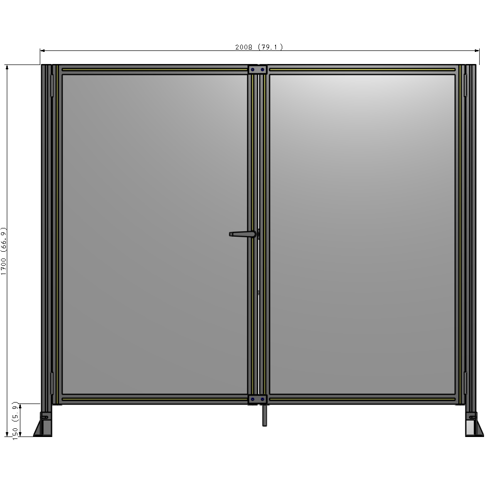 J4-1700-2000-0150-TYPTK GUARDING PANEL 1700MM TALL X 2000MM WIDE 1/4'' POLYCARBONATE