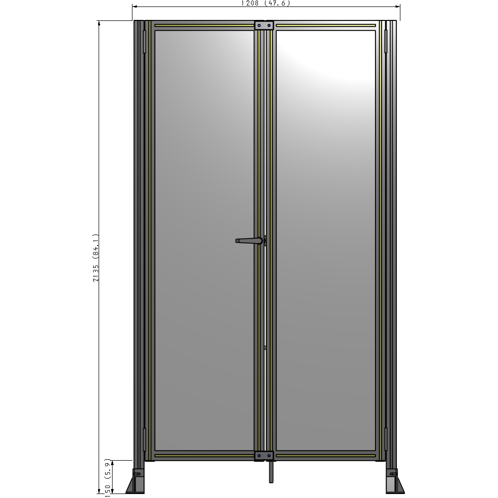 J4-2135-1200-0150-TYPTK GUARDING PANEL 2135MM TALL X 1200MM WIDE 1/4'' POLYCARBONATE