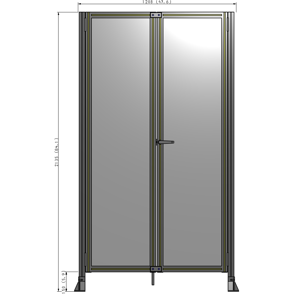 J4-2135-1200-0150-UYPTK GUARDING PANEL 2135MM TALL X 1200MM WIDE 1/4'' POLYCARBONATE