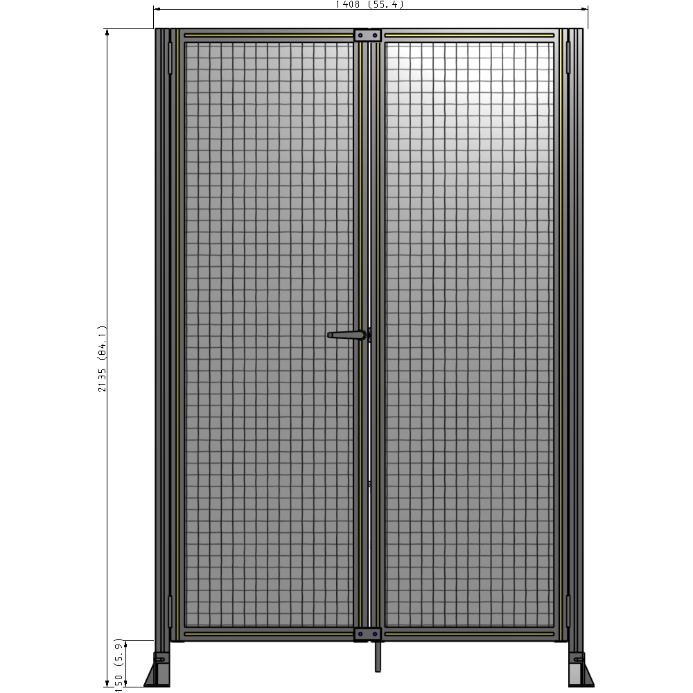 J4-2135-1400-0150-TYMTK GUARDING PANEL 2135MM TALL X 1400MM WIDE 1" MESH