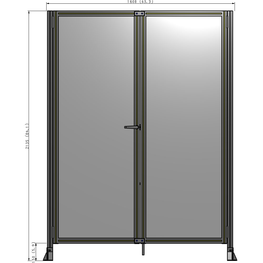J4-2135-1600-0150-TYPTK GUARDING PANEL 2135MM TALL X 1600MM WIDE 1/4'' POLYCARBONATE