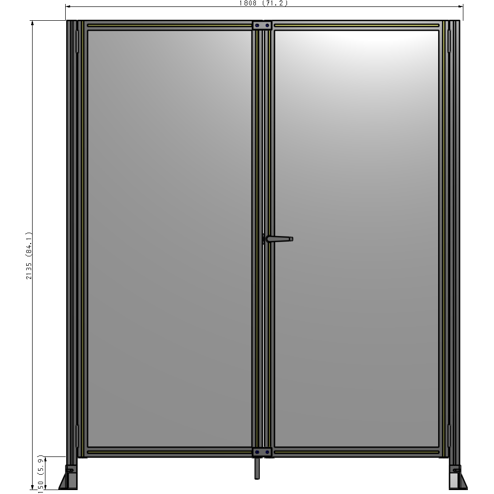 J4-2135-1800-0150-UYPTA GUARDING PANEL 2135MM TALL X 1800MM WIDE 1/4'' POLYCARBONATE