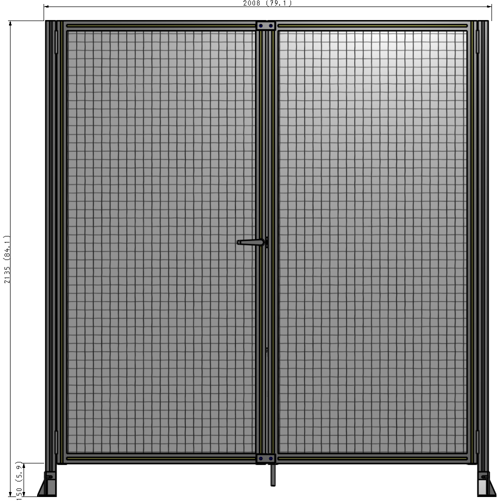 J4-2135-2000-0150-TYMTA GUARDING PANEL 2135MM TALL X 2000MM WIDE 1" MESH