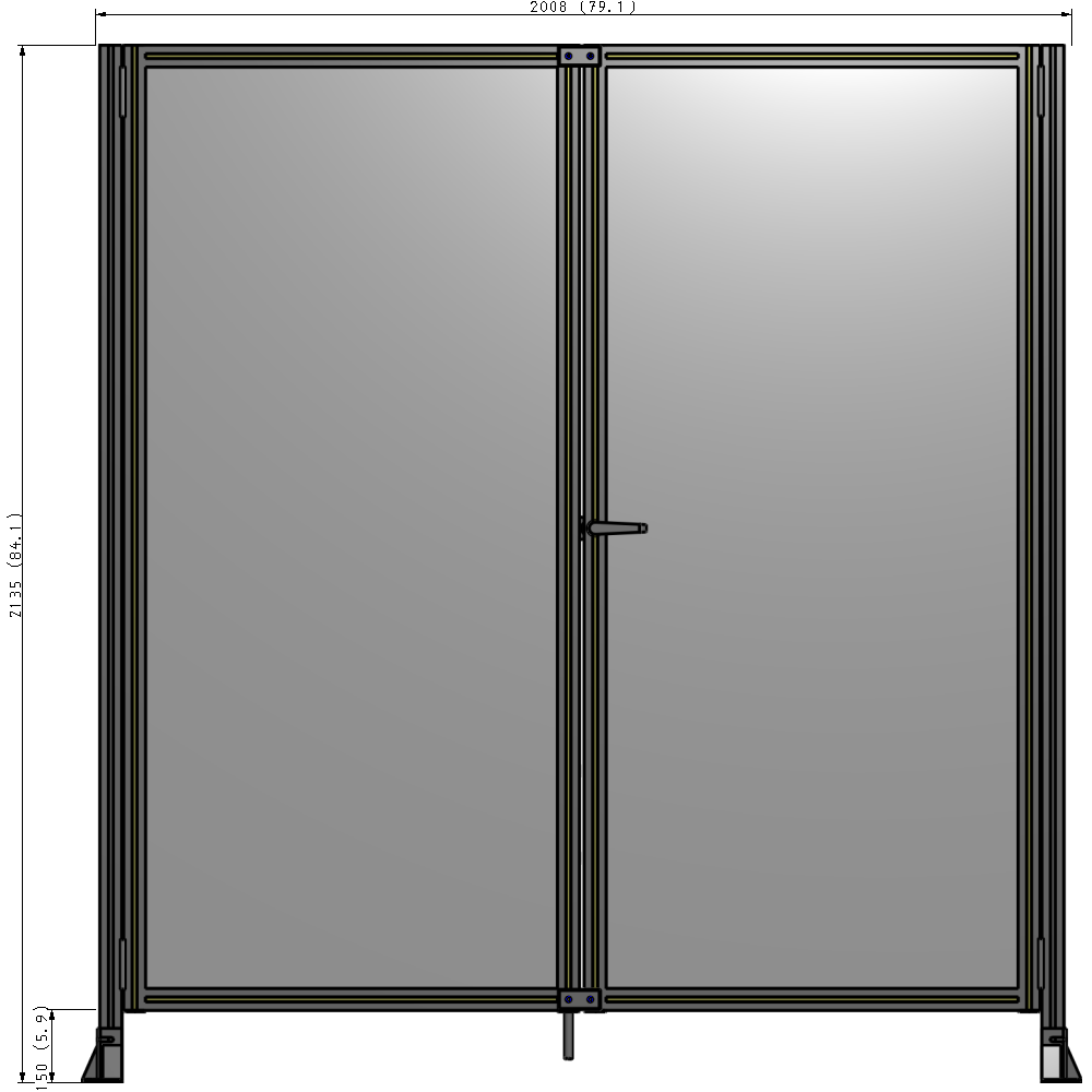 J4-2135-2000-0150-UYPTK GUARDING PANEL 2135MM TALL X 2000MM WIDE 1/4'' POLYCARBONATE