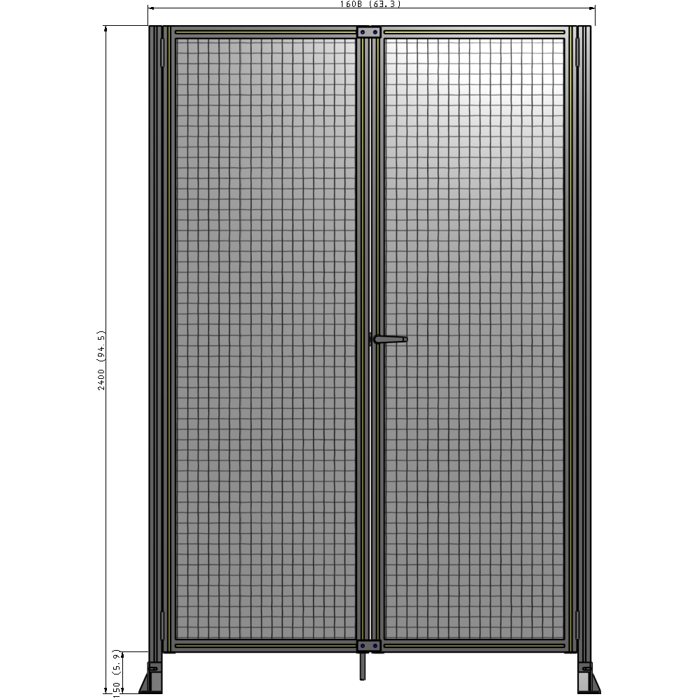 J4-2400-1600-0150-UYMTK GUARDING PANEL 2400MM TALL X 1600MM WIDE 1" MESH