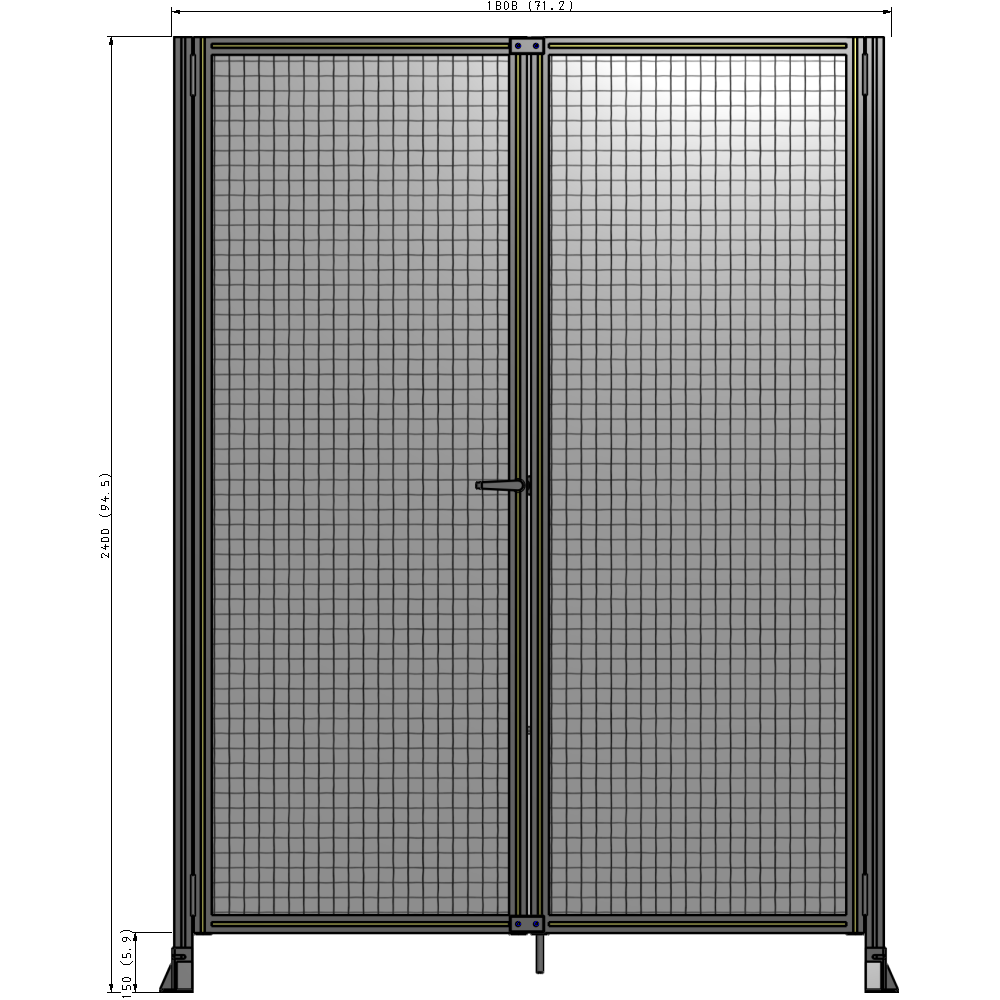 J4-2400-1800-0150-TYMTK GUARDING PANEL 2400MM TALL X 1800MM WIDE 1" MESH