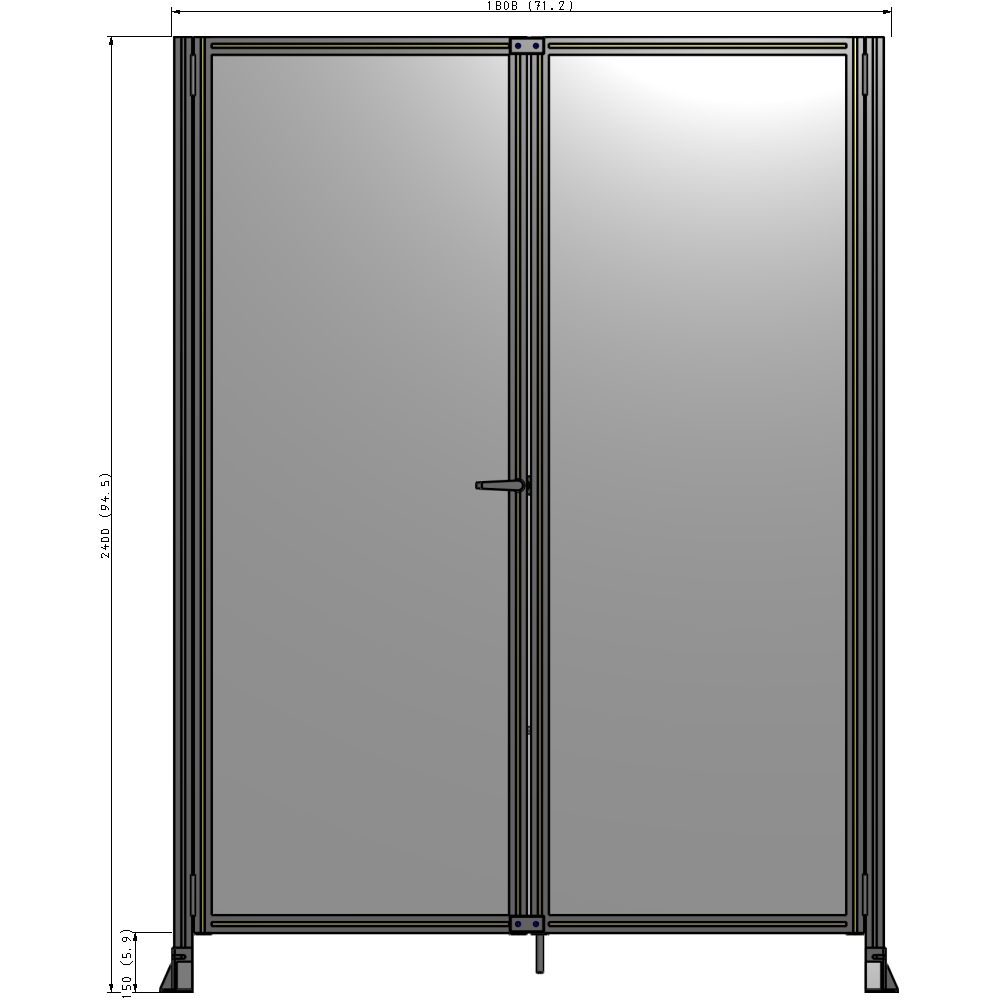 J4-2400-1800-0150-TYPTK GUARDING PANEL 2400MM TALL X 1800MM WIDE 1/4'' POLYCARBONATE