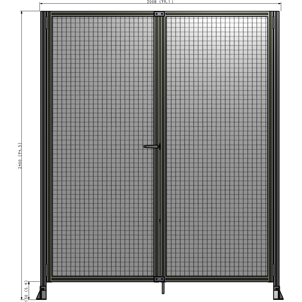 J4-2400-2000-0150-TYMTK GUARDING PANEL 2400MM TALL X 2000MM WIDE 1" MESH