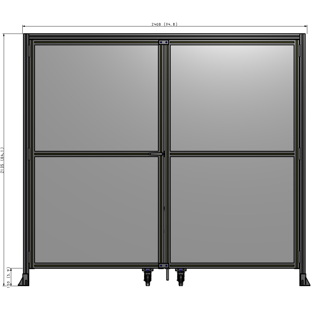J5-2135-2400-0150-TYPTK GUARDING PANEL 2135MM TALL X 2400MM WIDE 1/4'' POLYCARBONATE