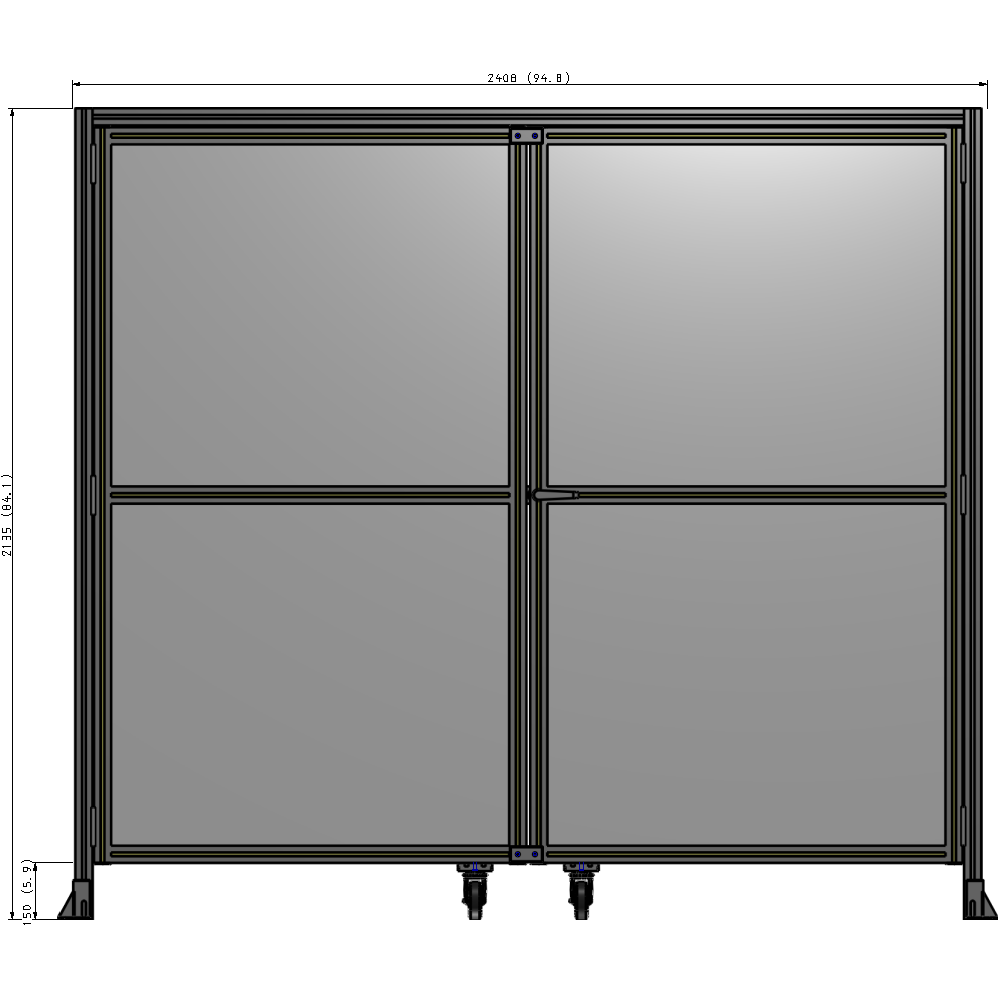 J5-2135-2400-0150-UYPTK GUARDING PANEL 2135MM TALL X 2400MM WIDE 1/4'' POLYCARBONATE