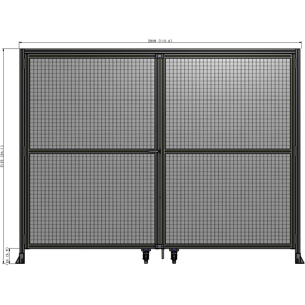 J5-2135-2800-0150-TYMTK GUARDING PANEL 2135MM TALL X 2800MM WIDE 1" MESH