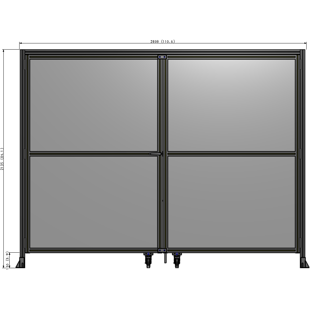 J5-2135-2800-0150-TYPTA GUARDING PANEL 2135MM TALL X 2800MM WIDE 1/4'' POLYCARBONATE