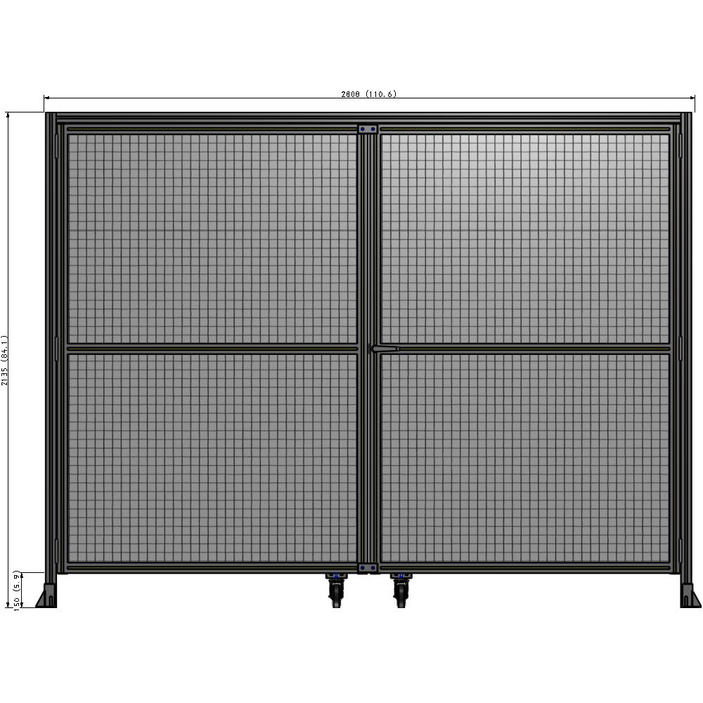 J5-2135-2800-0150-UYMTK GUARDING PANEL 2135MM TALL X 2800MM WIDE 1" MESH