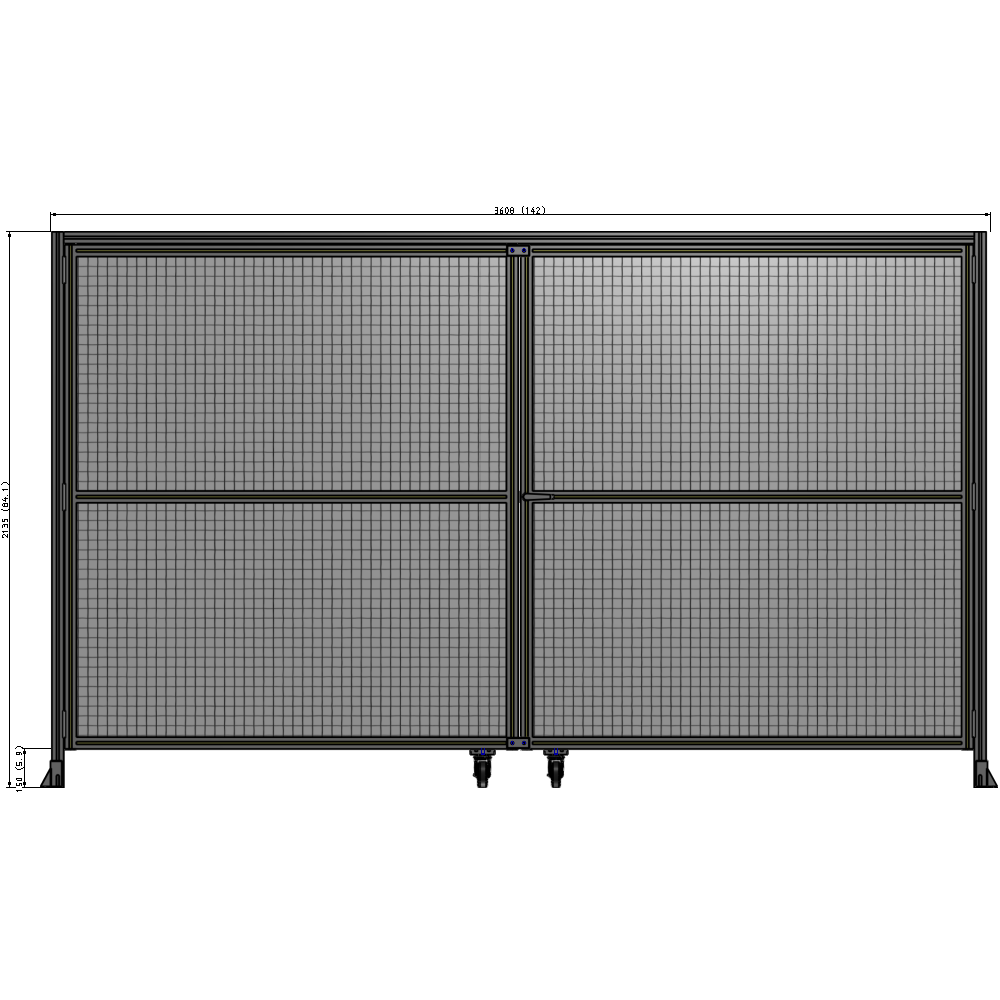 J5-2135-3600-0150-UYMTK GUARDING PANEL 2135MM TALL X 3600MM WIDE 1" MESH