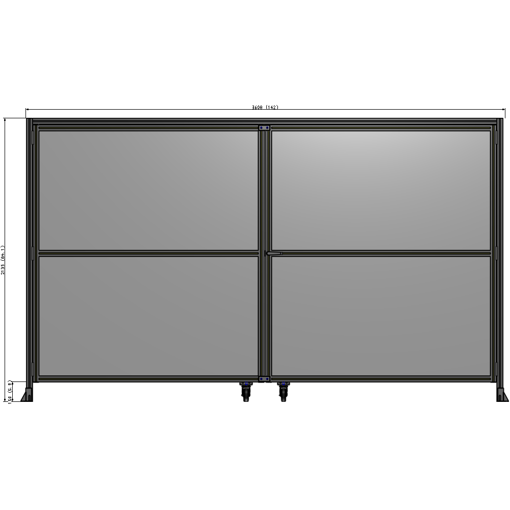 J5-2135-3600-0150-UYPTK GUARDING PANEL 2135MM TALL X 3600MM WIDE 1/4'' POLYCARBONATE