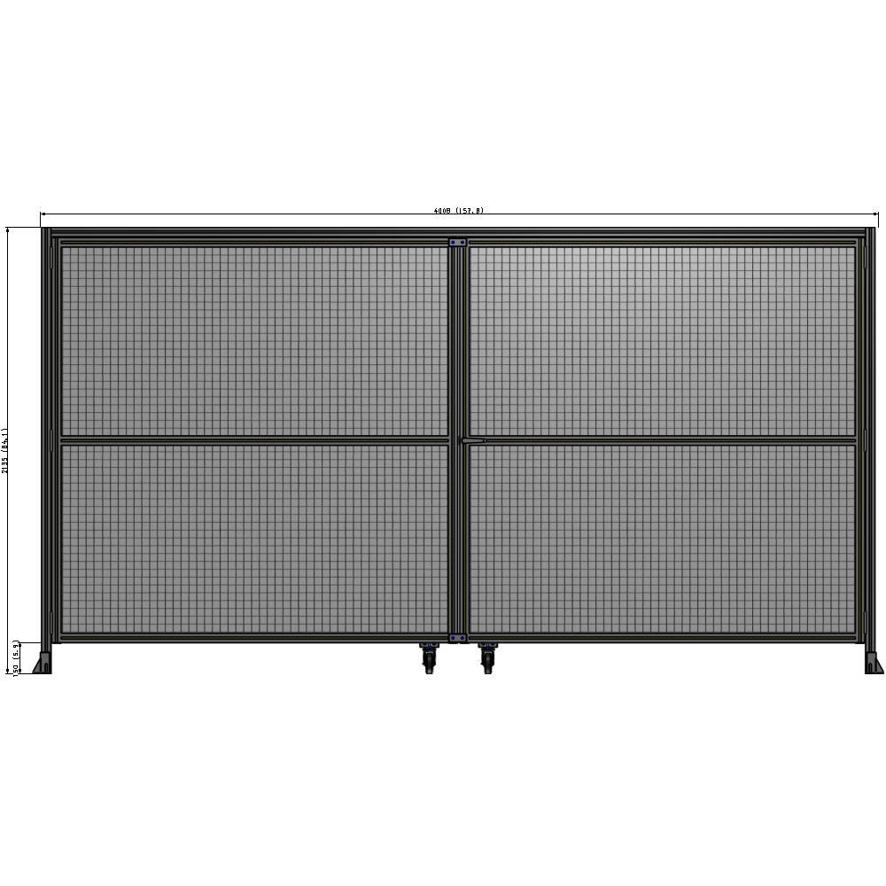 J5-2135-4000-0150-UYMTK GUARDING PANEL 2135MM TALL X 4000MM WIDE 1" MESH