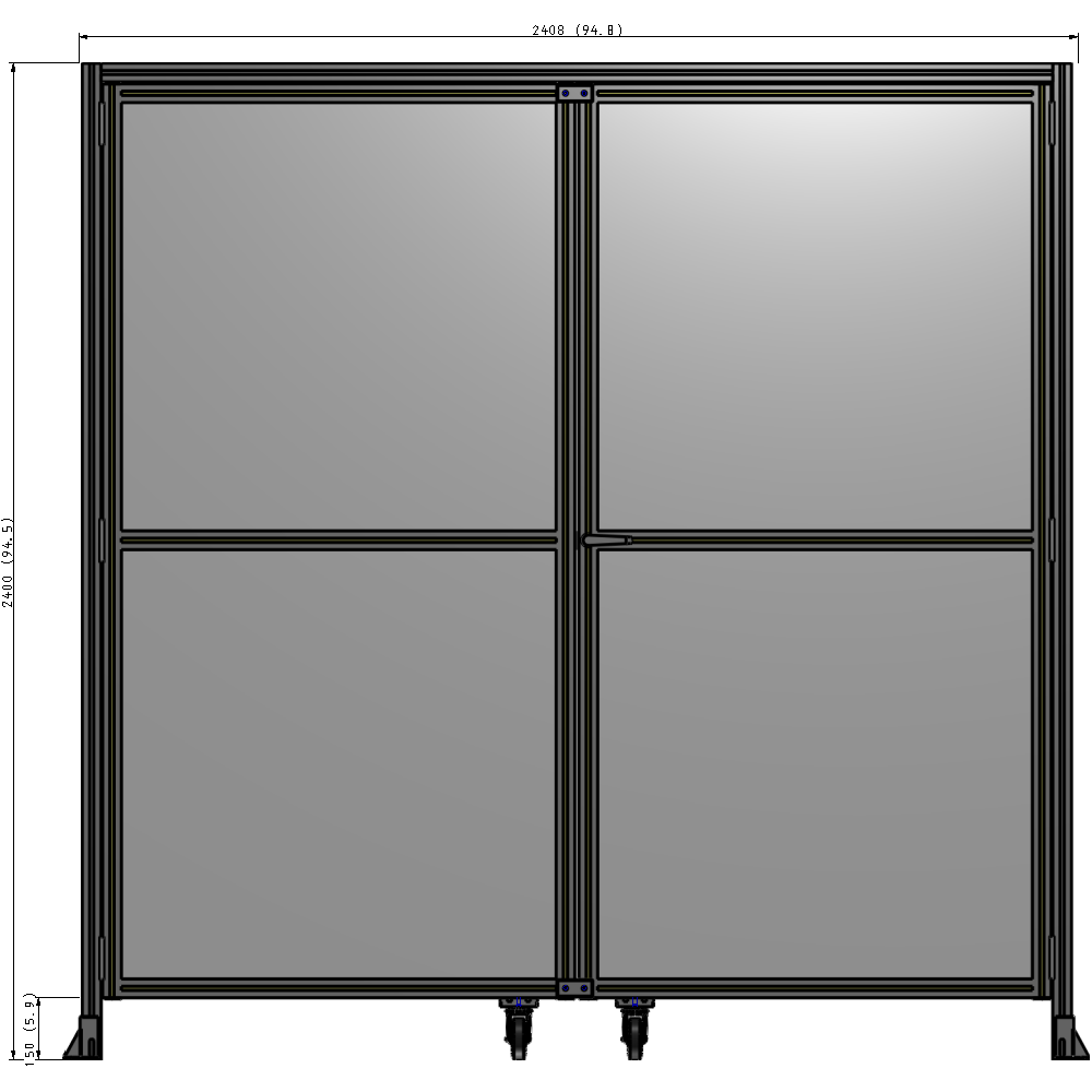 J5-2400-2400-0150-UYPTA GUARDING PANEL 2400MM TALL X 2400MM WIDE 1/4'' POLYCARBONATE