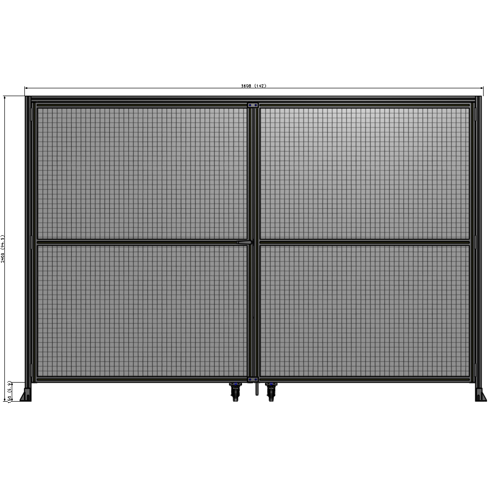 J5-2400-3600-0150-TYMTK GUARDING PANEL 2400MM TALL X 3600MM WIDE 1" MESH