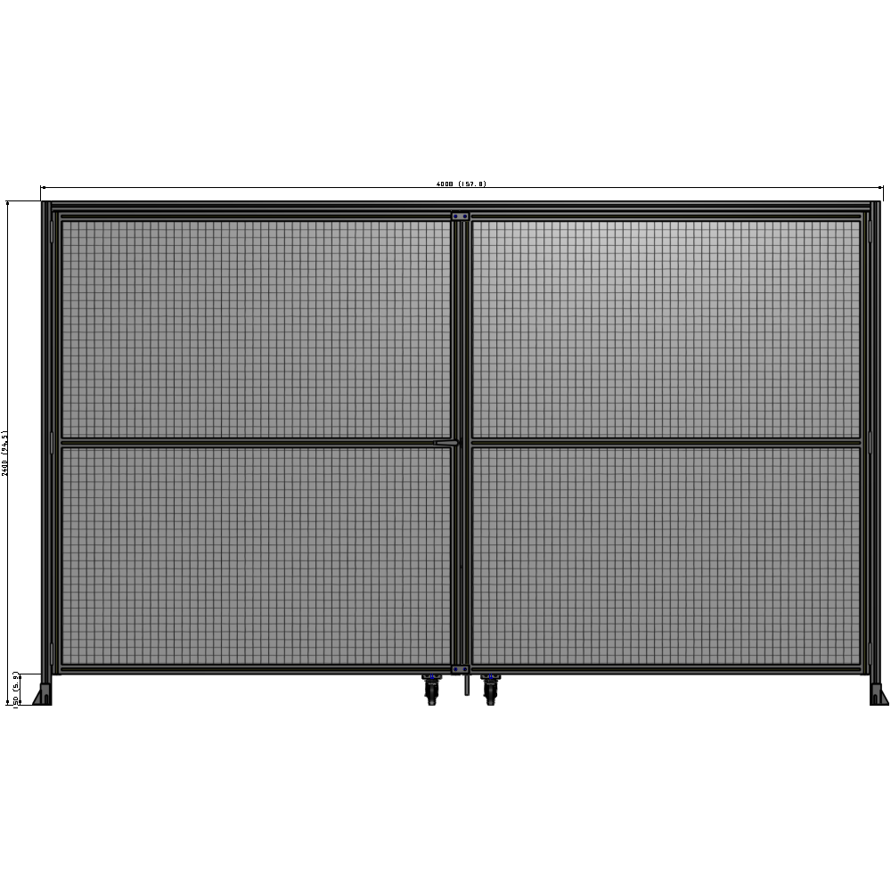 J5-2400-4000-0150-TYMTA GUARDING PANEL 2400MM TALL X 4000MM WIDE 1" MESH