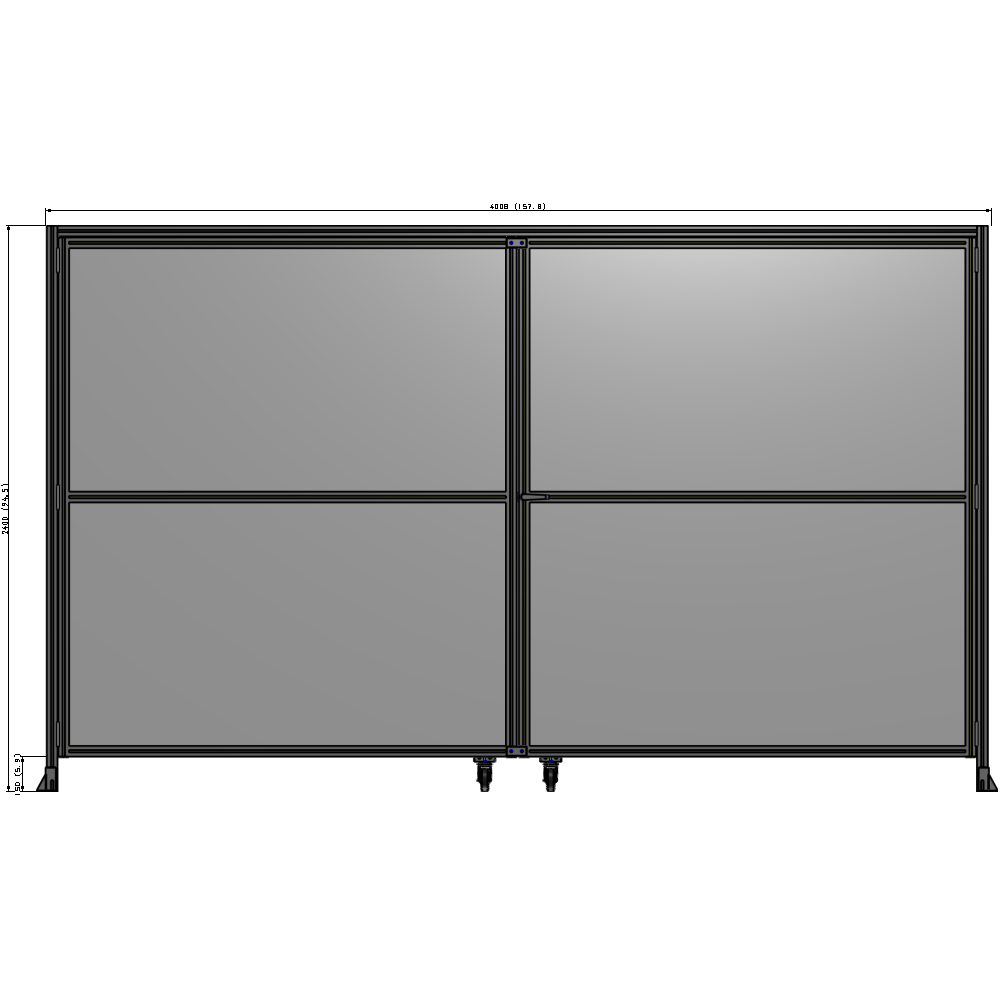 J5-2400-4000-0150-UYPTK GUARDING PANEL 2400MM TALL X 4000MM WIDE 1/4'' POLYCARBONATE