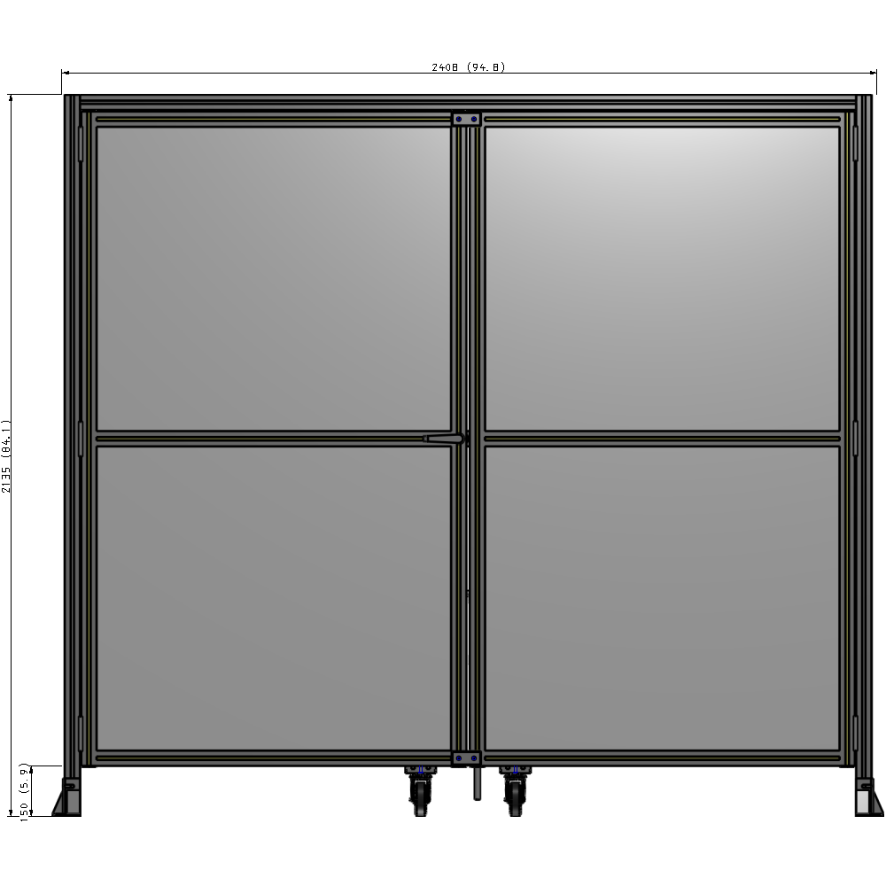 J7-2135-2400-0150-TYPTA GUARDING PANEL 2135MM TALL X 2400MM WIDE 1/4'' POLYCARBONATE