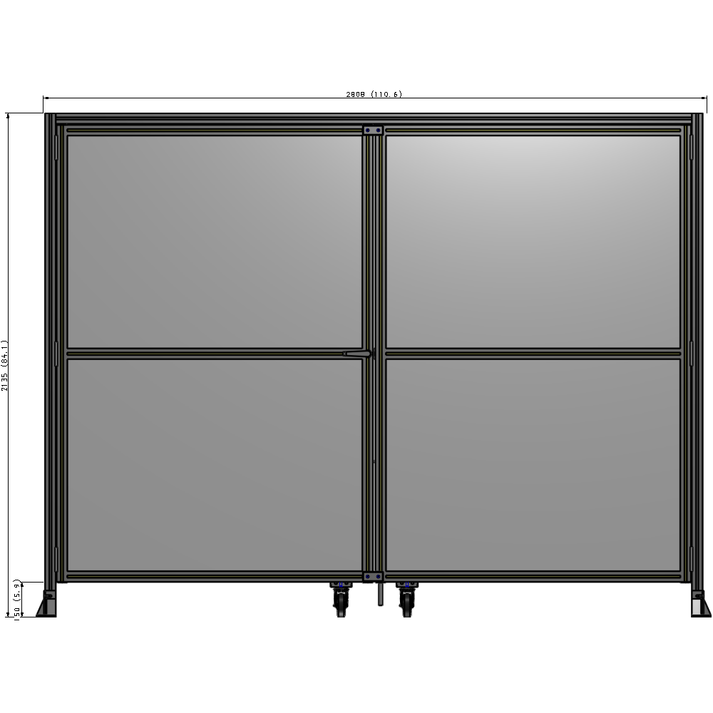 J7-2135-2800-0150-TYPTA GUARDING PANEL 2135MM TALL X 2800MM WIDE 1/4'' POLYCARBONATE