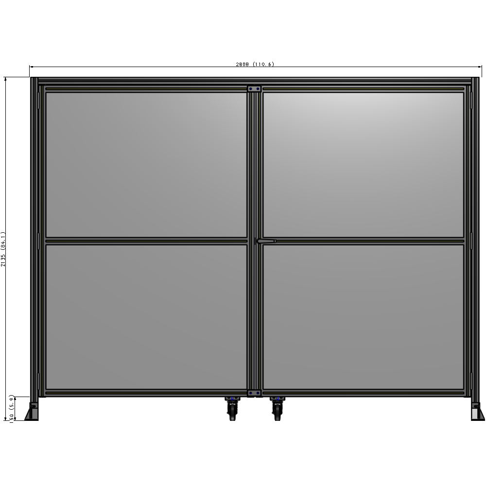 J7-2135-2800-0150-UYPTK GUARDING PANEL 2135MM TALL X 2800MM WIDE 1/4'' POLYCARBONATE