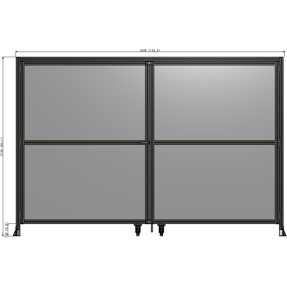 J7-2135-3200-0150-TYPTK GUARDING PANEL 2135MM TALL X 3200MM WIDE 1/4'' POLYCARBONATE