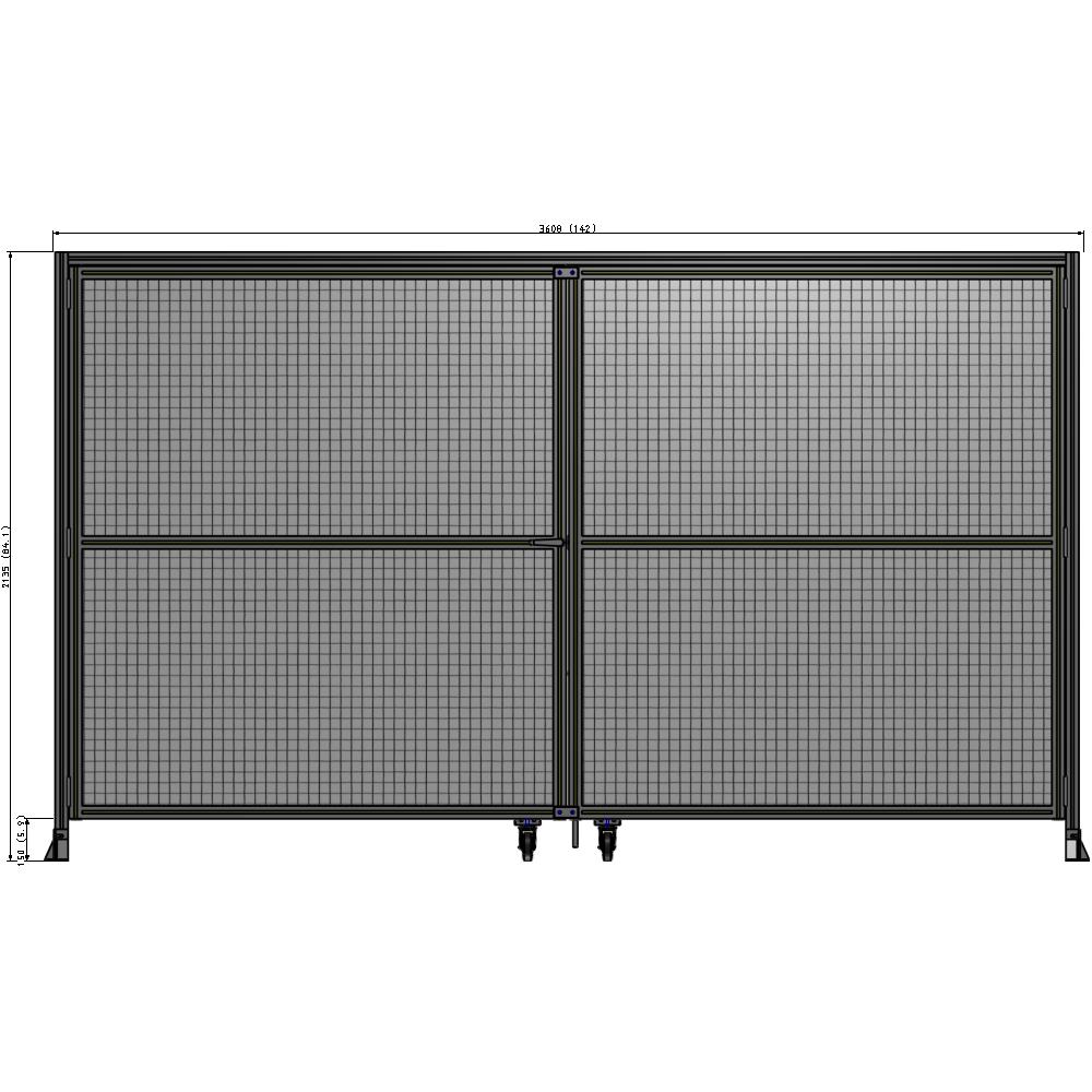 J7-2135-3600-0150-TYMTK GUARDING PANEL 2135MM TALL X 3600MM WIDE 1" MESH