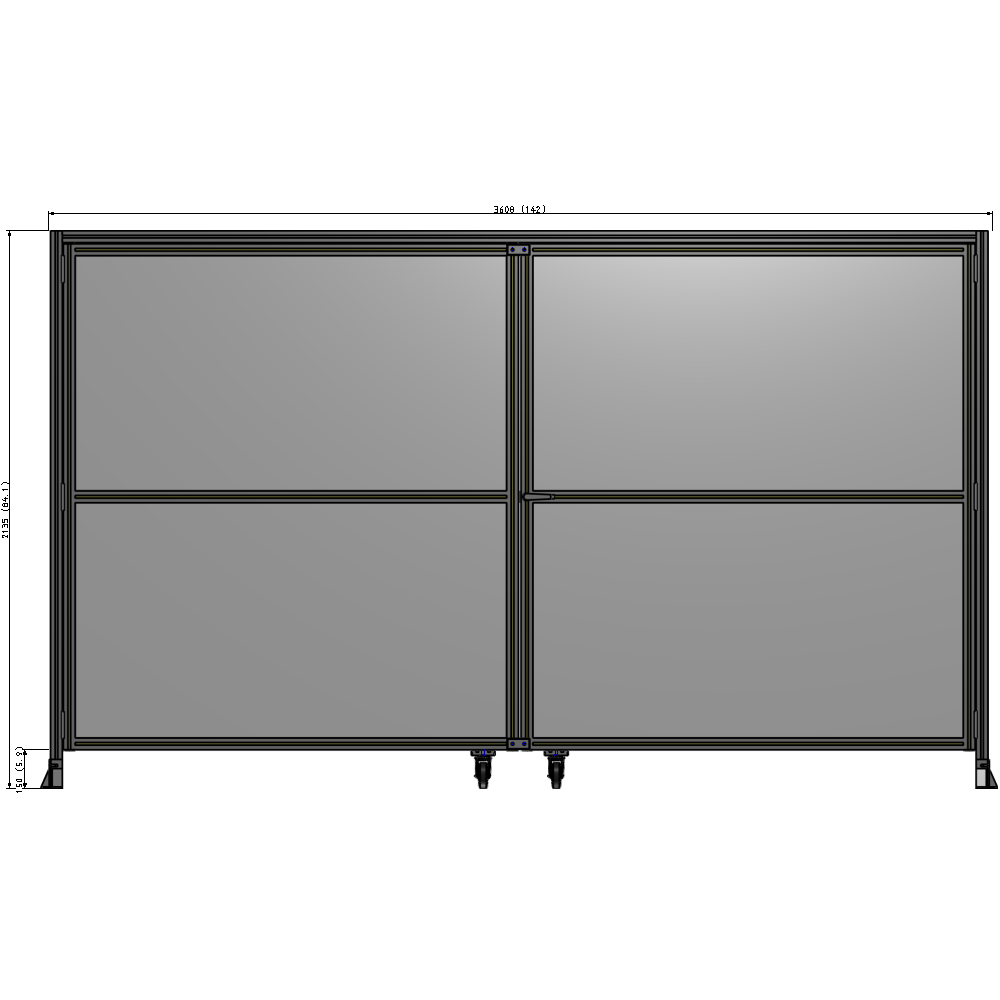 J7-2135-3600-0150-UYPTA GUARDING PANEL 2135MM TALL X 3600MM WIDE 1/4'' POLYCARBONATE