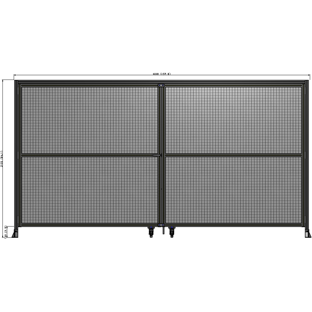 J7-2135-4000-0150-TYMTA GUARDING PANEL 2135MM TALL X 4000MM WIDE 1" MESH