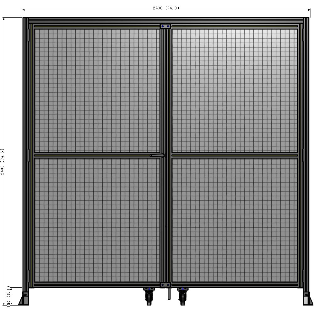 J7-2400-2400-0150-TYMTK GUARDING PANEL 2400MM TALL X 2400MM WIDE 1" MESH