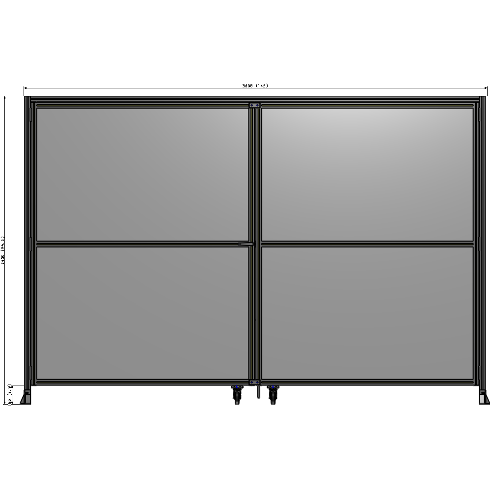 J7-2400-3600-0150-TYPTK GUARDING PANEL 2400MM TALL X 3600MM WIDE 1/4'' POLYCARBONATE